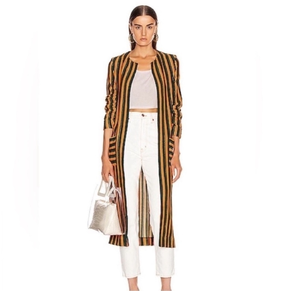 Staud Mia Striped Terry Cloth Robe